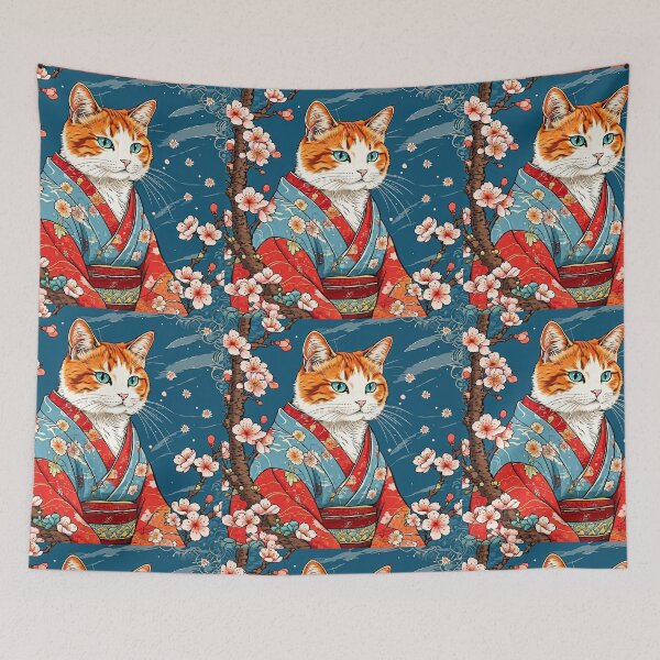 Item preview, Retro Japanese Cat Delight for Feline Aficionados designed and sold by Catophile.