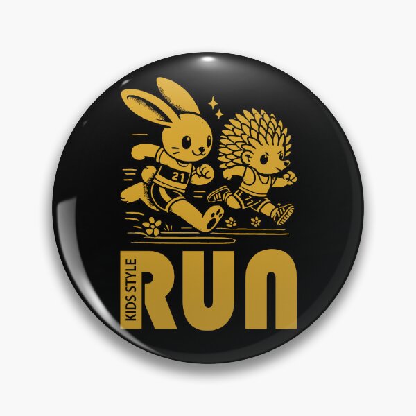 Item preview, Bunny and Hedgehog Speedy Sprint for Kids in Goldenrod designed and sold by Soulemotion.