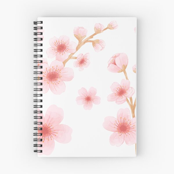 Item preview, Pastel Pink Off-White Cherry Blossom Floral illustration Flower pattern designed and sold by HappyHavenStu.