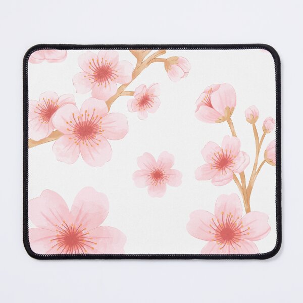 Item preview, Pastel Pink Off-White Cherry Blossom Floral illustration Flower pattern designed and sold by HappyHavenStu.