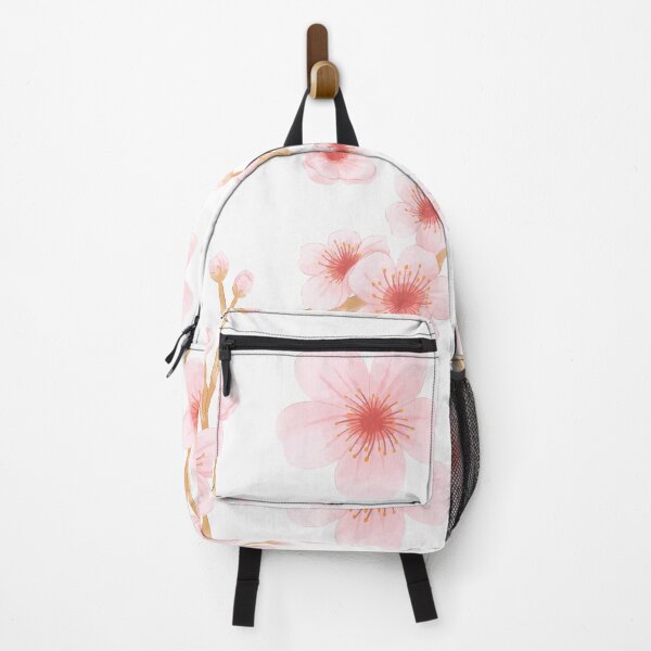 Item preview, Pastel Pink Off-White Cherry Blossom Floral illustration Flower pattern designed and sold by HappyHavenStu.