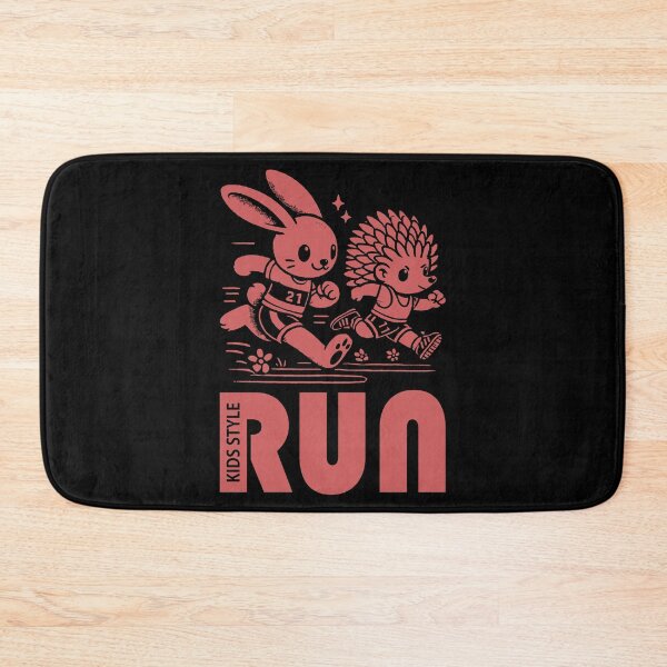 Item preview, Bunny and Hedgehog Kids Fun Sprint in Indian Red designed and sold by Soulemotion.