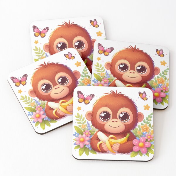 Item preview, Charming Kawaii Orangutan designed and sold by istoriadesign.