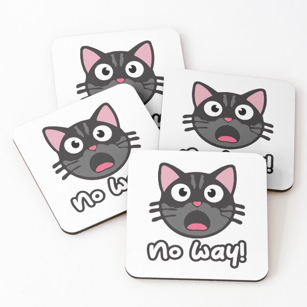 Item preview, No way! Shocked cute cat design designed and sold by SleekVisuals.