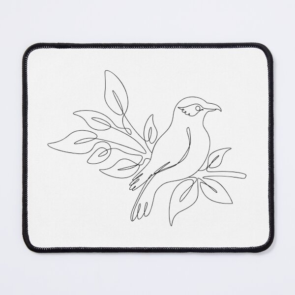Item preview, Bird sitting on a branch line art designed and sold by AnnArtshock.