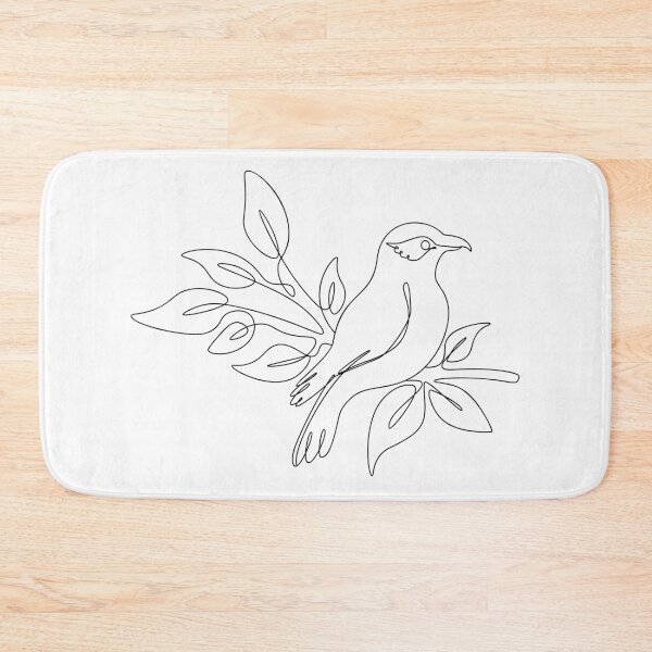 Item preview, Bird sitting on a branch line art designed and sold by AnnArtshock.