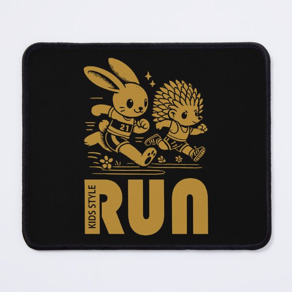 Item preview, Bunny and Hedgehog Kids Sprint in Dark Goldenrod designed and sold by Soulemotion.