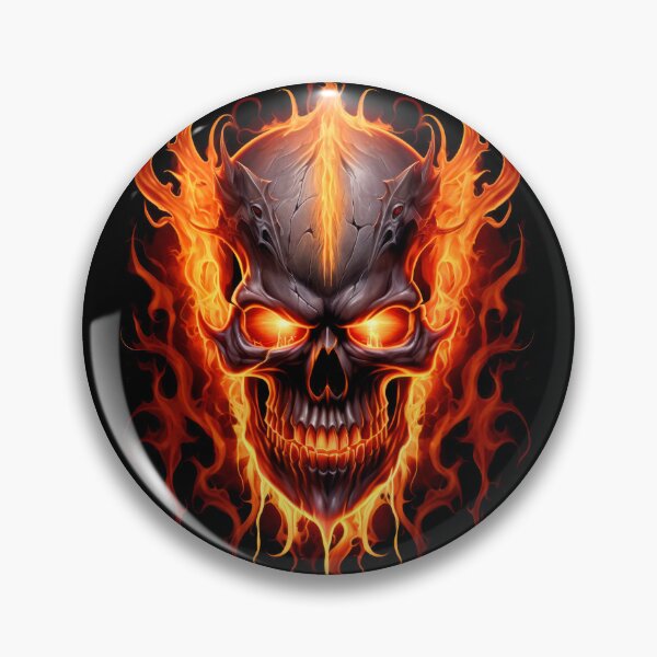 Item preview, Blazing Skull with Fiery Eyes and Intense Flames designed and sold by Vinson-MFG.