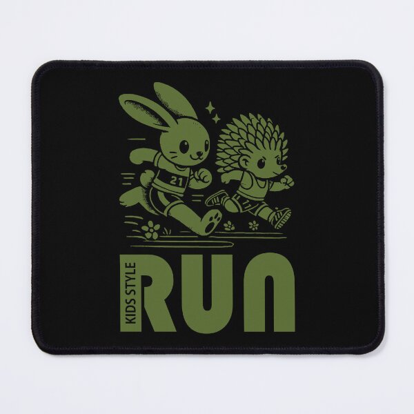 Item preview, Bunny and Hedgehog Kids Sprint Race in Olive designed and sold by Soulemotion.