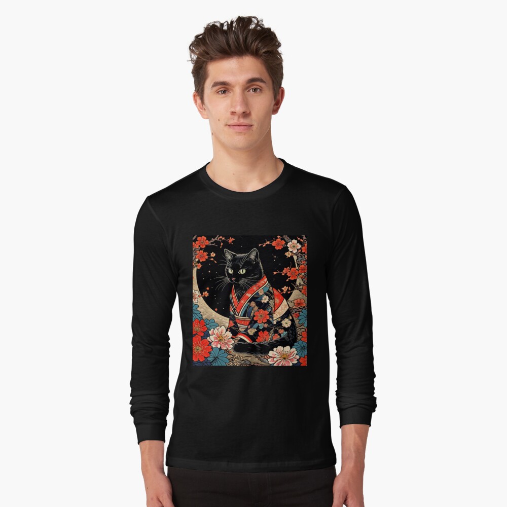 Vista previa del artículo con la obra «Camiseta de manga larga», diseñado y vendido por Catophile.