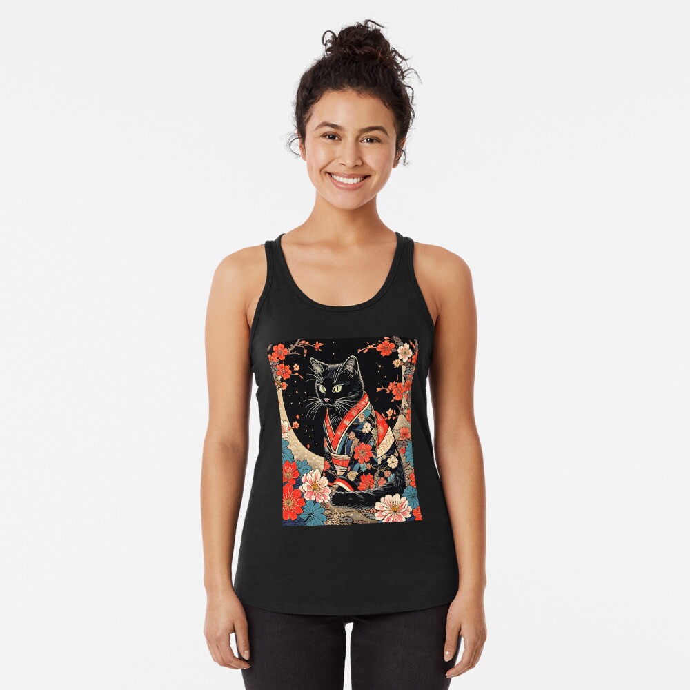 Vista previa del artículo con la obra «Camiseta con espalda nadadora», diseñado y vendido por Catophile.