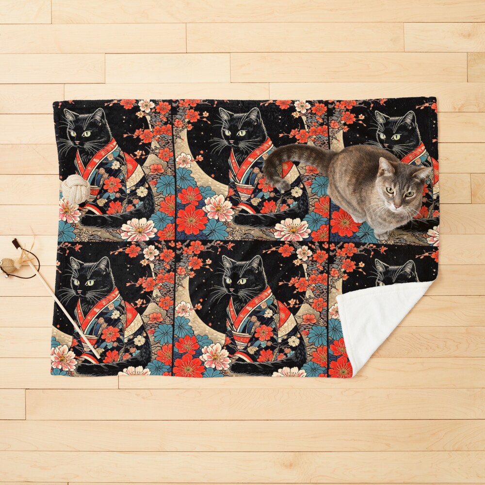 Vista previa del artículo con la obra «Manta para mascotas», diseñado y vendido por Catophile.
