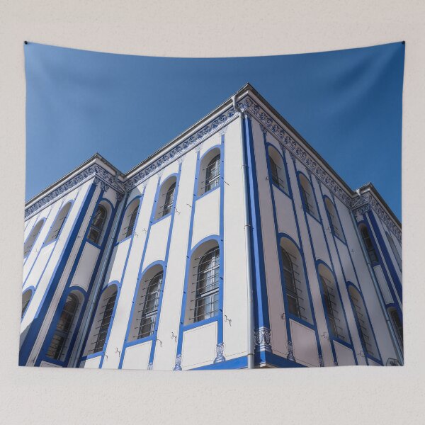 Item preview, Elegant Revival Mansion in Blue and White designed and sold by Georgia Mizuleva.