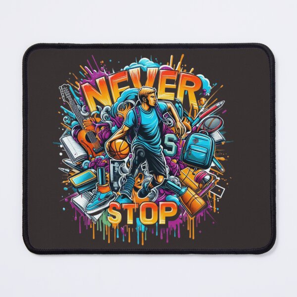 Item preview, falcon88 "Never Stop" with Basketball Legend Graffiti designed and sold by Imaginarium of Chaos falcon88 .
