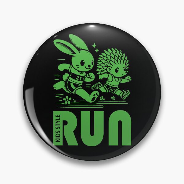 Item preview, Bunny and Hedgehog Speed Through a Green Sprint Challenge designed and sold by Soulemotion.