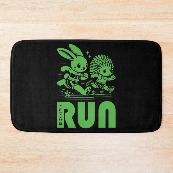 Item preview, Bunny and Hedgehog Speed Through a Green Sprint Challenge designed and sold by Soulemotion.