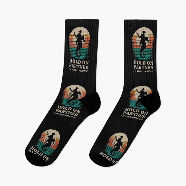 Item preview, Hold On Partner I'm Overstimulated Cowboy Riding A Seahorse designed and sold by Anniko Art Studio.