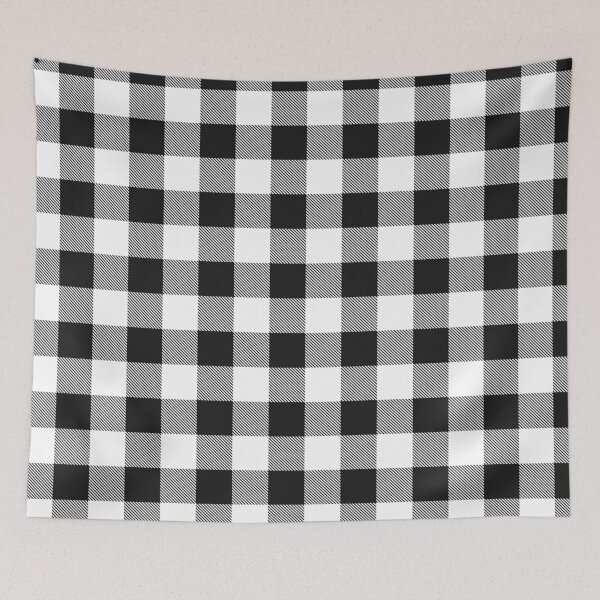 Item preview, Tartan big square, black and white designed and sold by Alex  Blud.