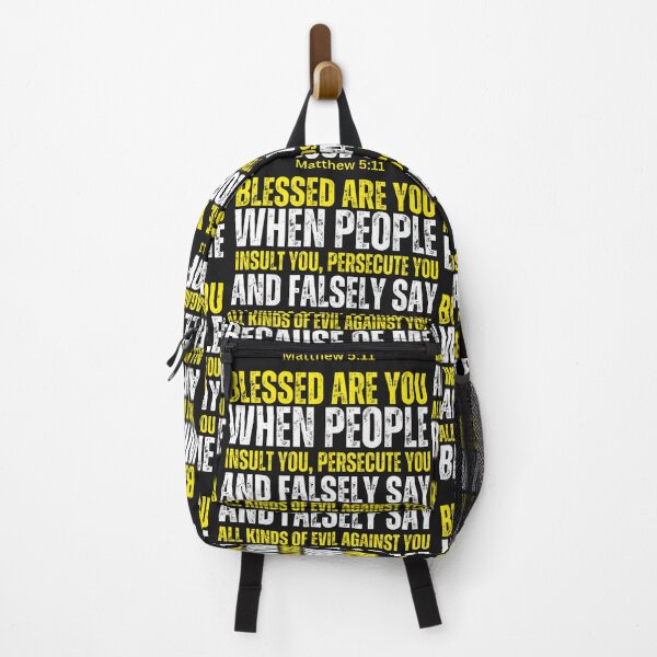 Item preview, “Blessed are you when people insult you, persecute you and falsely say all kinds of evil against you because of me | Matthew 5:11 designed and sold by UnboundFull.