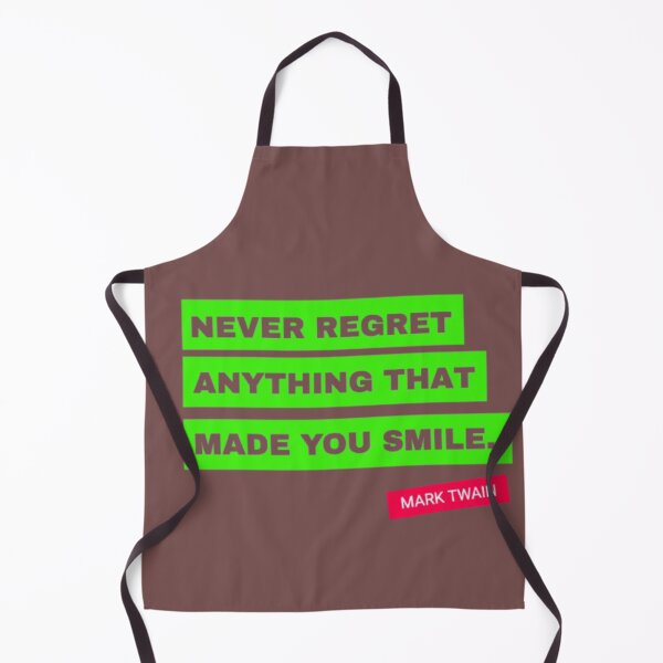 Item preview, "Never Regret Anything That Made You Smile - Mark Twain Quote  designed and sold by cocoshopdesign.