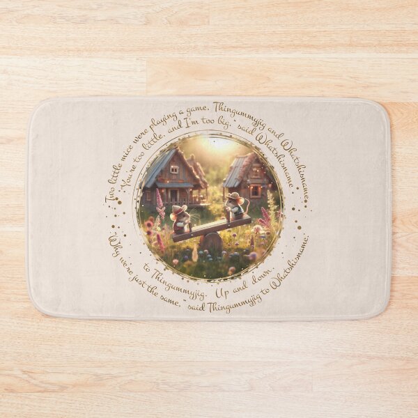 Item preview, Two Little Mice On A Seesaw (for light background product) designed and sold by ArtSea-Bubble.