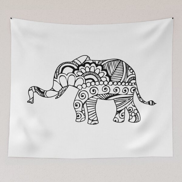 Item preview, Henna Elephant 1 designed and sold by RickyBarnard.