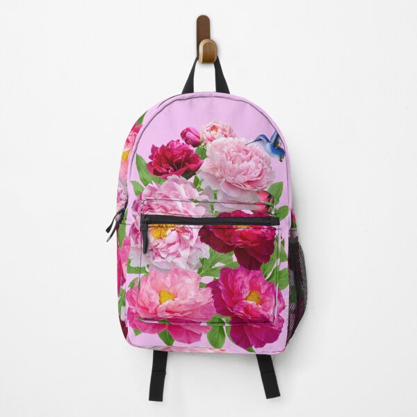 Item preview, Peony flowers with humming bluebird designed and sold by SueKnox.
