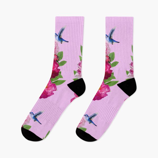 Item preview, Peony flowers with humming bluebird designed and sold by SueKnox.