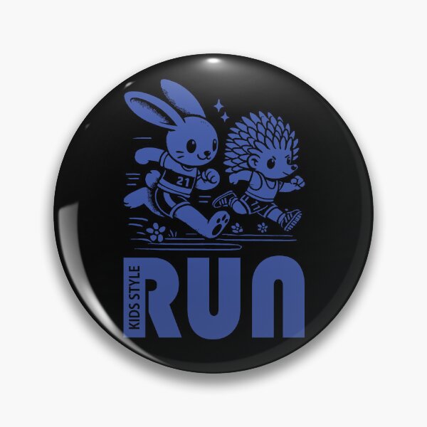 Item preview, Bunny and Hedgehog Sprinting in a Royal Blue Adventure designed and sold by Soulemotion.