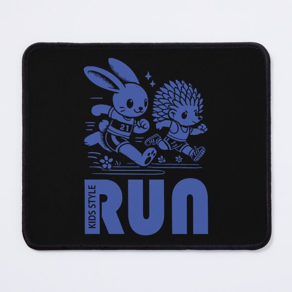 Item preview, Bunny and Hedgehog Sprinting in a Royal Blue Adventure designed and sold by Soulemotion.