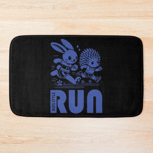 Item preview, Bunny and Hedgehog Sprinting in a Royal Blue Adventure designed and sold by Soulemotion.