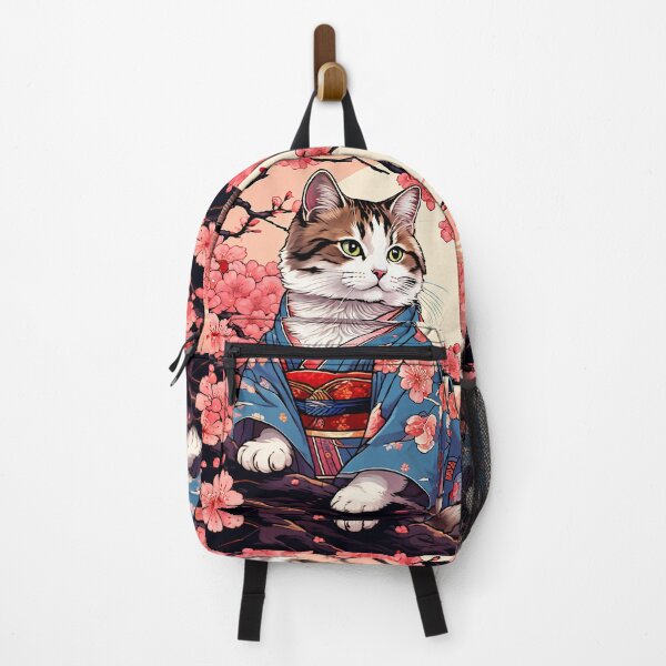 Item preview, Neko Harmony: Retro Japanese Cat Delight for Feline Aficionados designed and sold by Catophile.