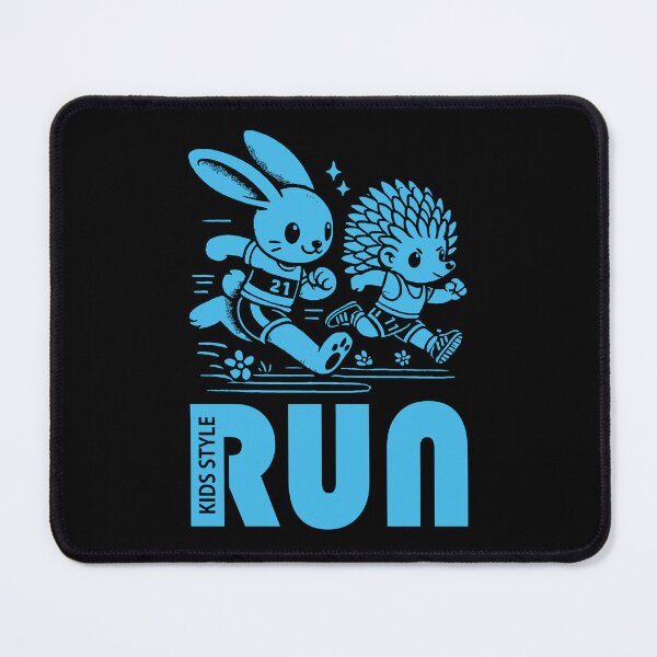 Item preview, Bunny and Hedgehog Racing in a Deep Sky Blue Sprint Adventure designed and sold by Soulemotion.
