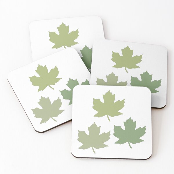 Item preview, Colorful maple leaves. Shades of dark, pastel green. designed and sold by My-fake-places.