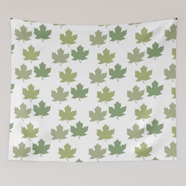 Item preview, Colorful maple leaves. Shades of dark, pastel green. designed and sold by My-fake-places.