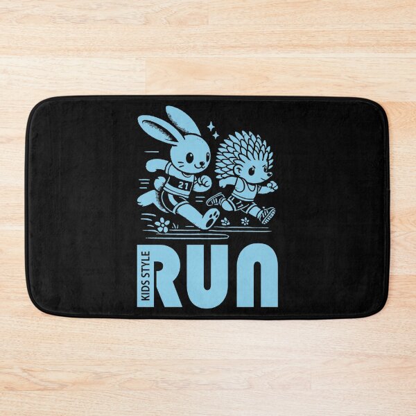 Item preview, Bunny and Hedgehog Racing in a Light Sky Blue Adventure designed and sold by Soulemotion.