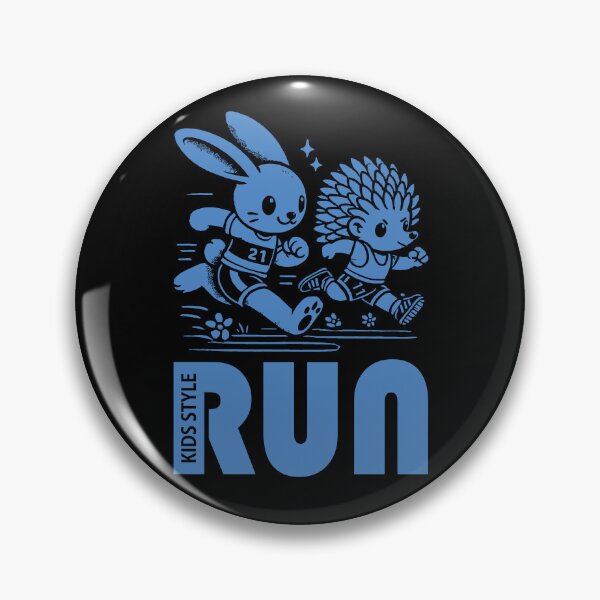Item preview, Bunny and Hedgehog Racing in a Cornflower Blue Sprint designed and sold by Soulemotion.