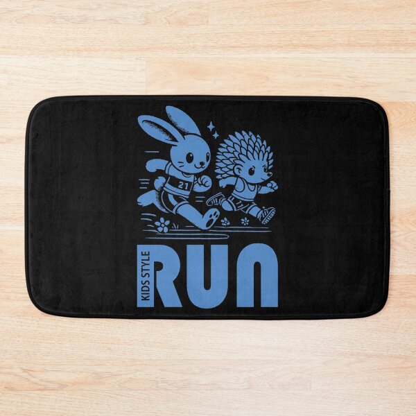 Item preview, Bunny and Hedgehog Racing in a Cornflower Blue Sprint designed and sold by Soulemotion.