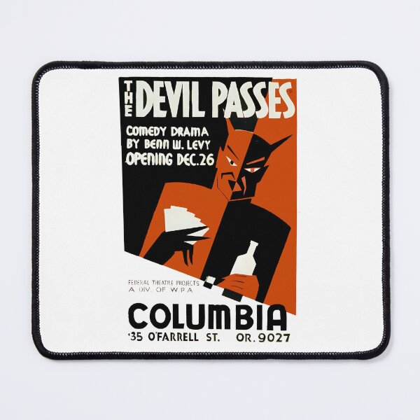 Item preview, The Devil Passes - Vintage 1936 Art Deco style theatre poster design designed and sold by geetarv.