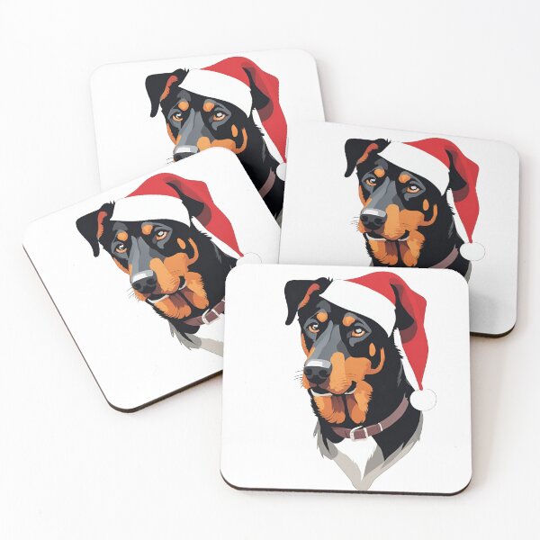 Item preview, Beauceron in Santa Hat - Festive Holiday Dog Design designed and sold by GoodyPaws.