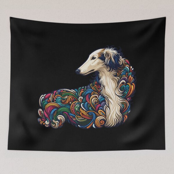Item preview, Colorful and beautiful Borzoi. A dog that everyone loves. designed and sold by MrPila.