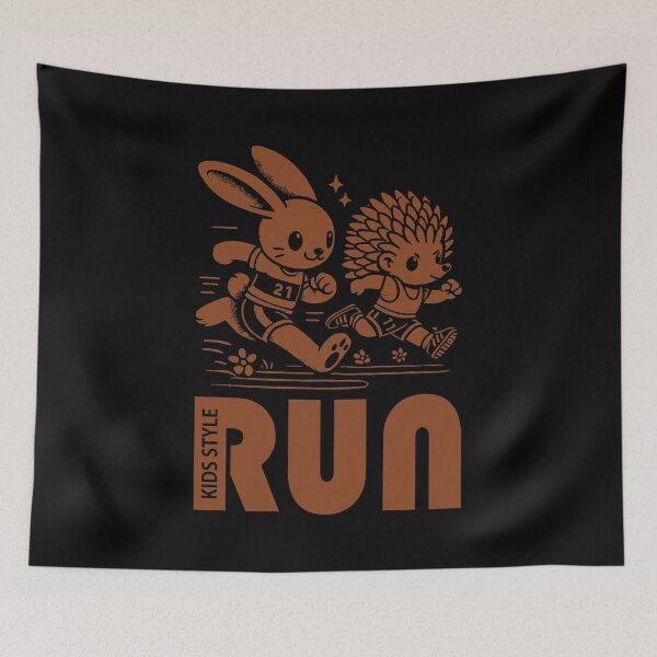 Item preview, Bunny and Hedgehog in a Saddle Brown Sprint Race designed and sold by Soulemotion.