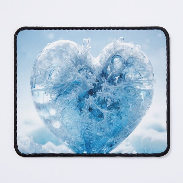 Item preview, A cool ice-blue colored human heart designed and sold by Sadia Jannat.