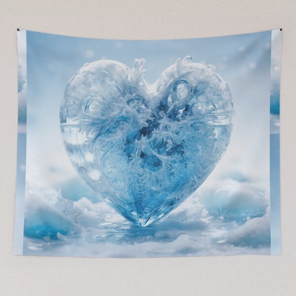 Item preview, A cool ice-blue colored human heart designed and sold by Sadia  Jannat.