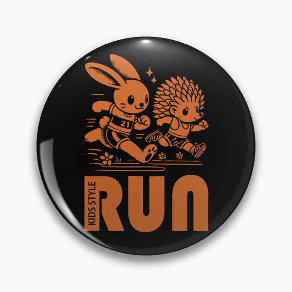 Item preview, Bunny and Hedgehog Sprinting in Chocolate Brown designed and sold by Soulemotion.