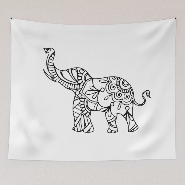 Item preview, Henna Elephant 2 designed and sold by RickyBarnard.