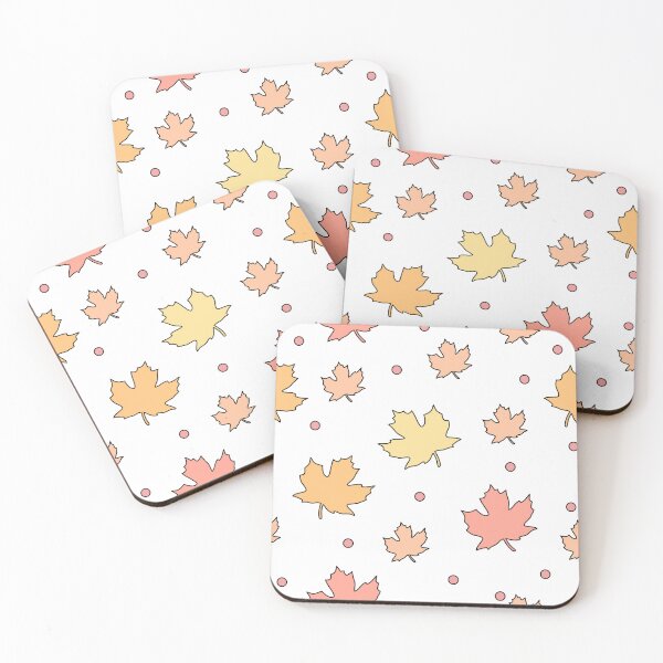 Item preview, Colorful maple leaves. Shades of pastel orange, pink and yellow. designed and sold by My-fake-places.