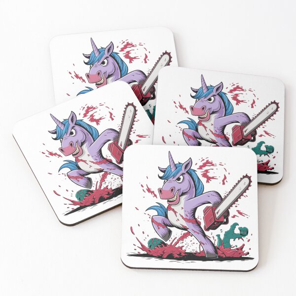 Item preview, Unicorn Wielding a Chainsaw: Magical Mischief Graphic designed and sold by Rio77 Styles.