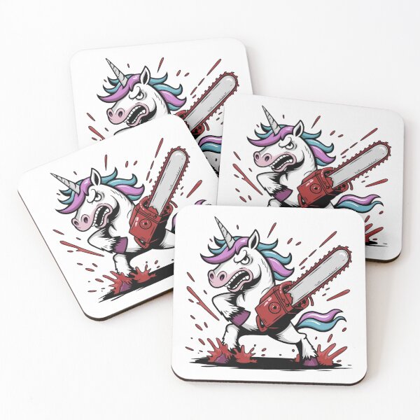 Item preview, Unicorn Wielding a Chainsaw: Magical Mayhem Design designed and sold by Rio77 Styles.