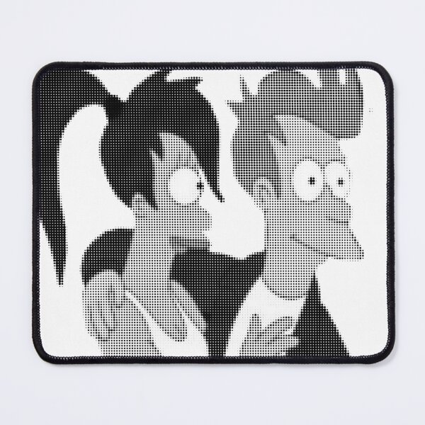 Aperçu de l'œuvre Imprimé à pois noir et blanc de Fry et Leela créée et vendue par SoftBlushSarah.